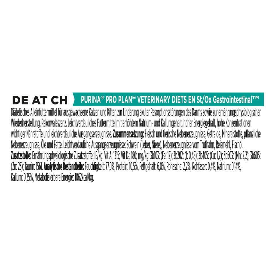 12937618-8225086121845881 EN Gastrointestinal Katze - 24 x 195g - Inhaltsstoffe