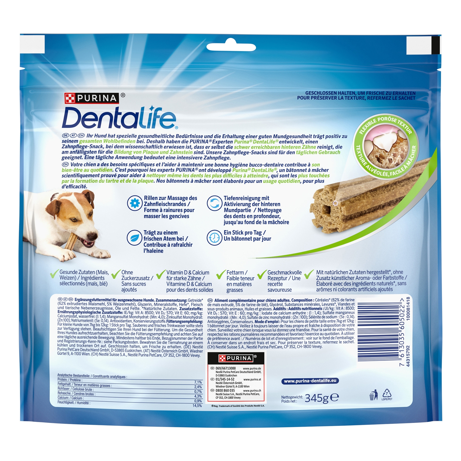 PURINA DENTALIFE, Zahnpflege-Snack für kleine Hunde, Maxipack, 21 Sticks