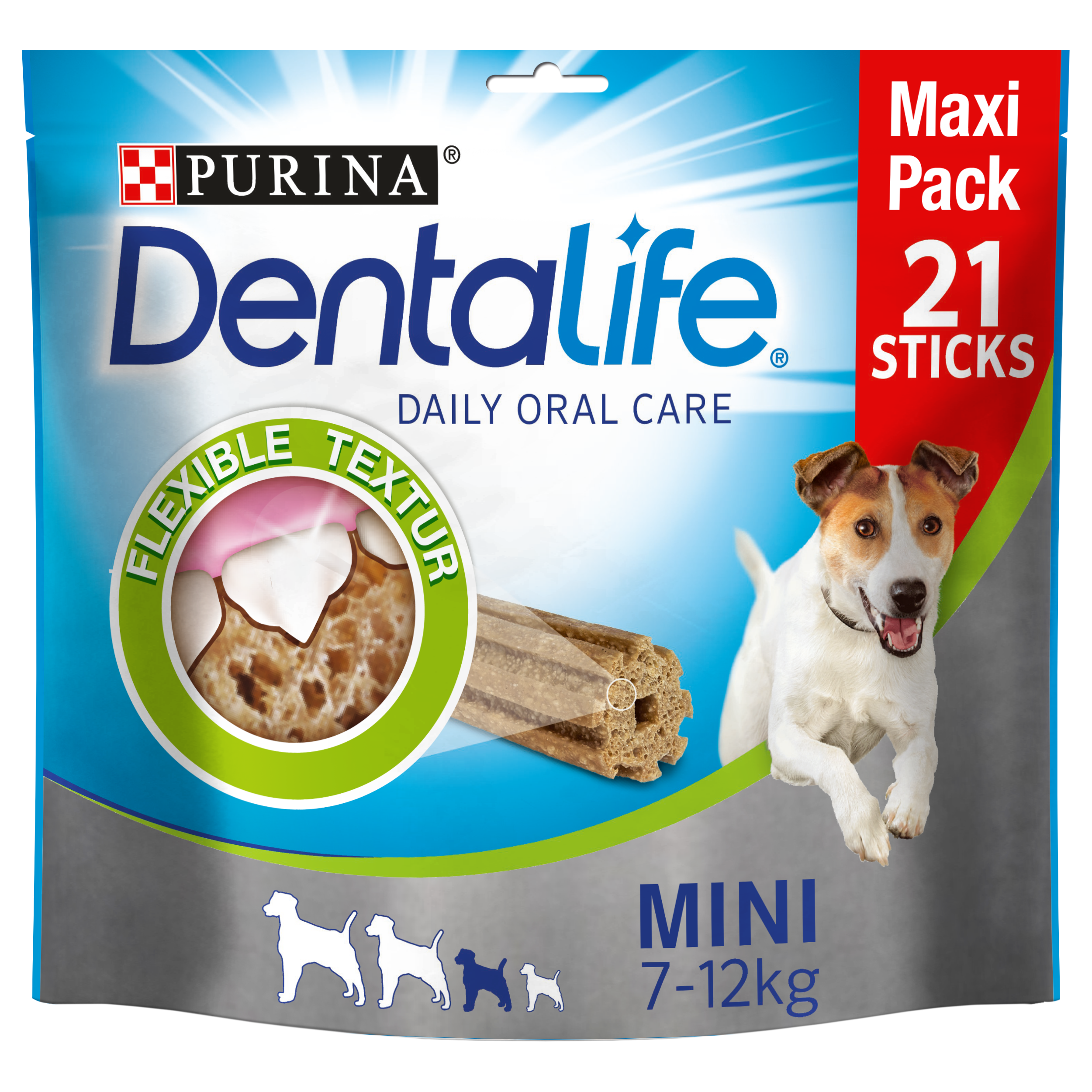 PURINA DENTALIFE, Zahnpflege-Snack für kleine Hunde, Maxipack, 21 Sticks