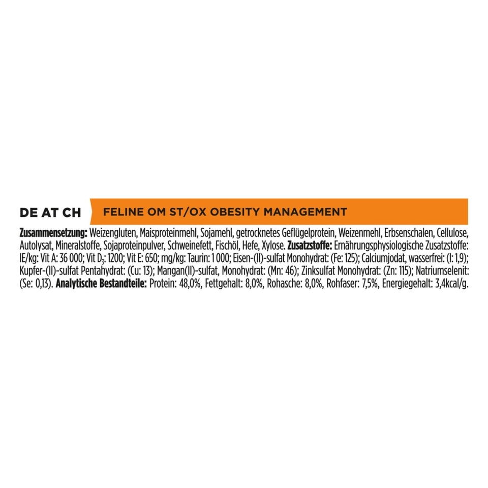 12937613-1025127606088101 OM Obesity Management Katzenfutter - 1,5kg - Inhaltsstoffe