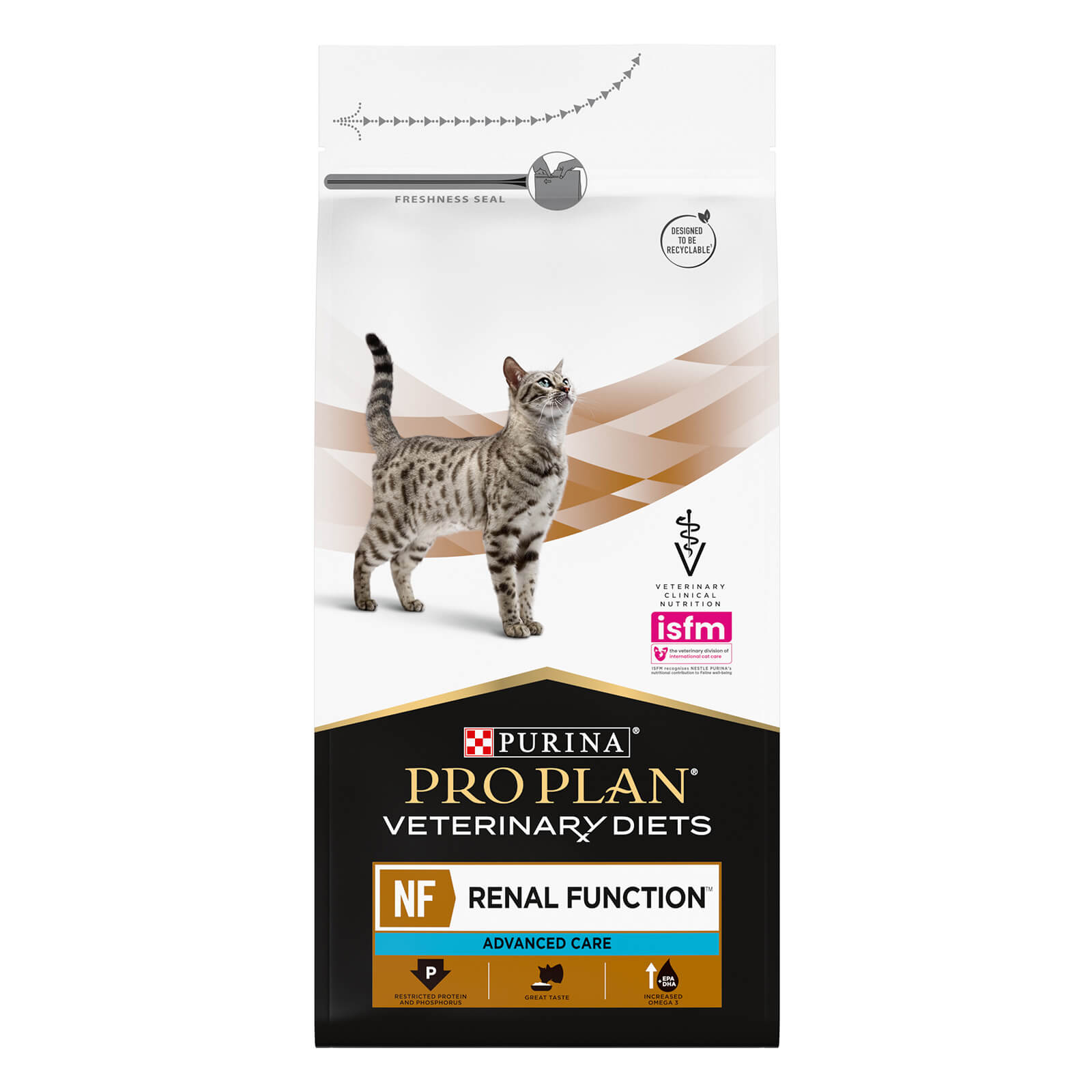 NF Renal Function Advanced Care, Diätfuttermittel trocken für Katzen zur Unterstützung der Nierenfunktion, 1,5 kg NF Renal Function Katzenfutter - 1,5kg - Packung Frontalansicht