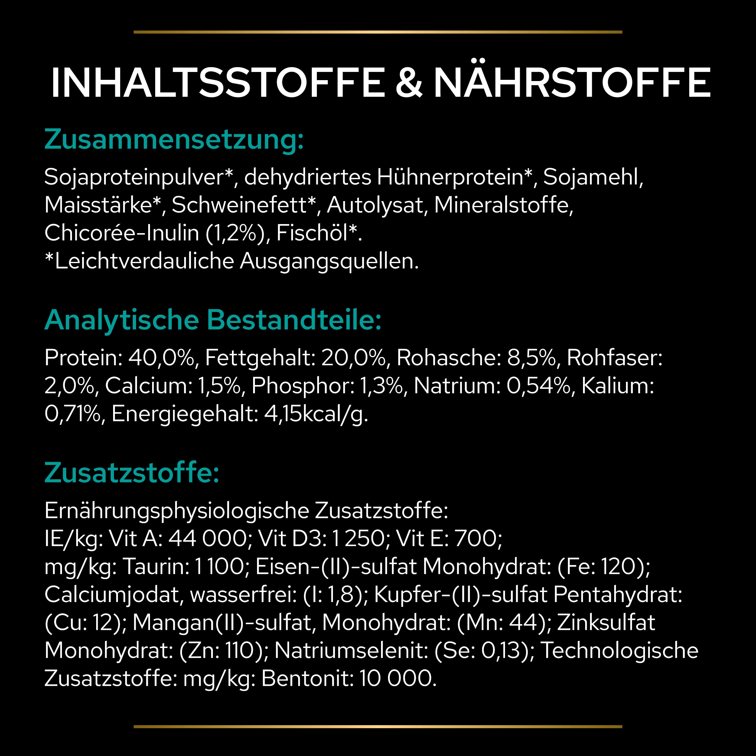 PUPPVDDCPPVEN22NutL1LES_1665124135333 Inhaltsstoffe & Nährstoffe von EN Gastrointestinal