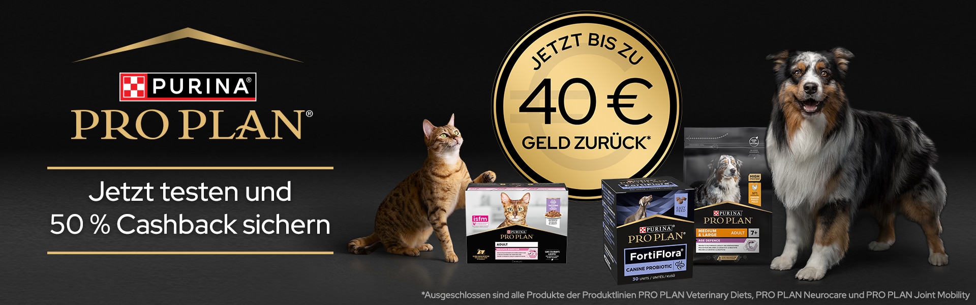 DE_PURINA_PROPLAN_0925_Cashback_Shop-Landingpage_Header_Desktop_1920x600 Hund, Säugetier, Haustier, Katze