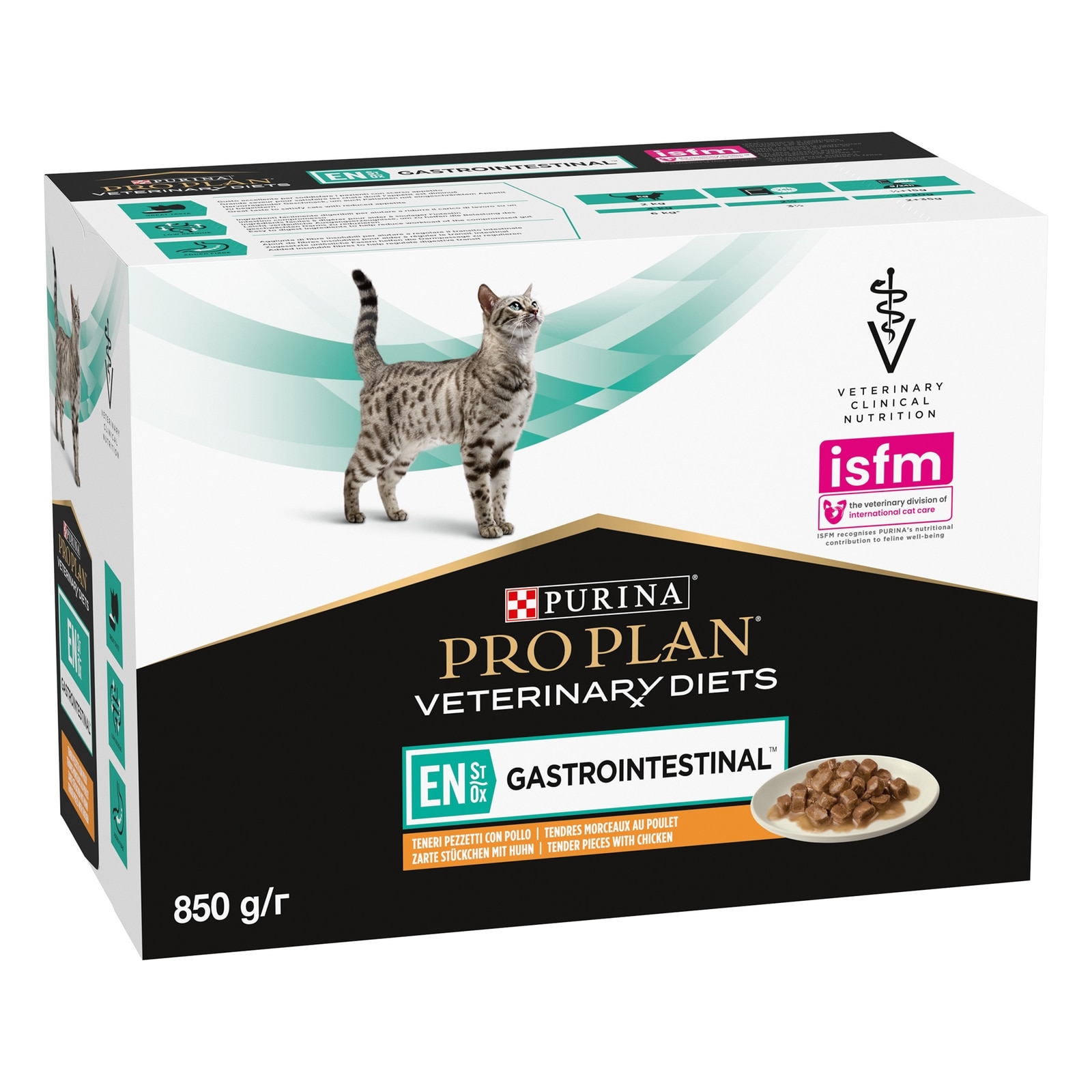 EN Gastrointestinal, Diätfuttermittel für Katzen zur Unterstützung des Magen-Darm-Traktes, Huhn 10 x 85g EN Gastrointestinal Katze - 10 x 85g - Packung