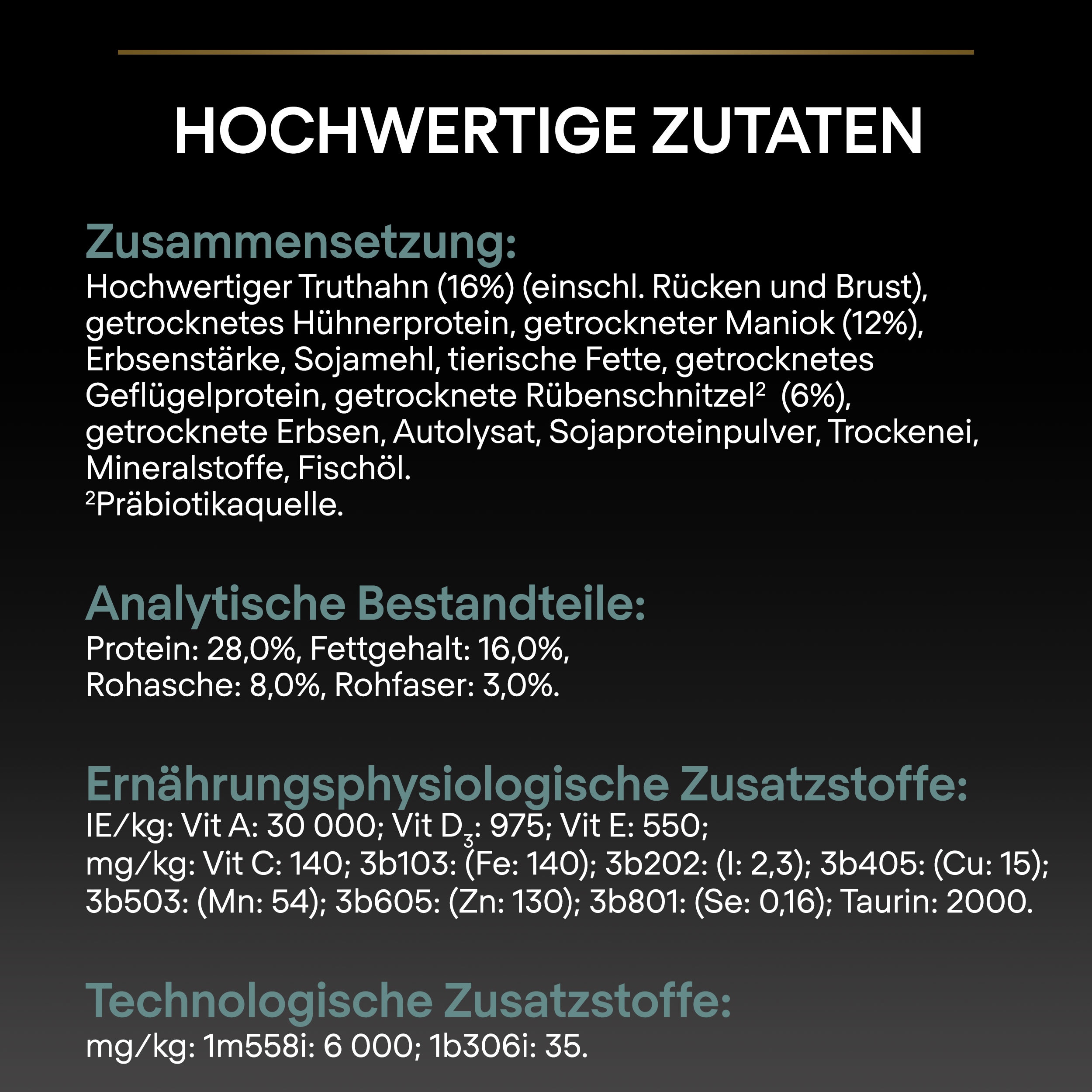 PUPRPNDDAdvSeAlTu22IngLPARDE Zutatenliste von Adult Sensitive Digestion Trockenfutter