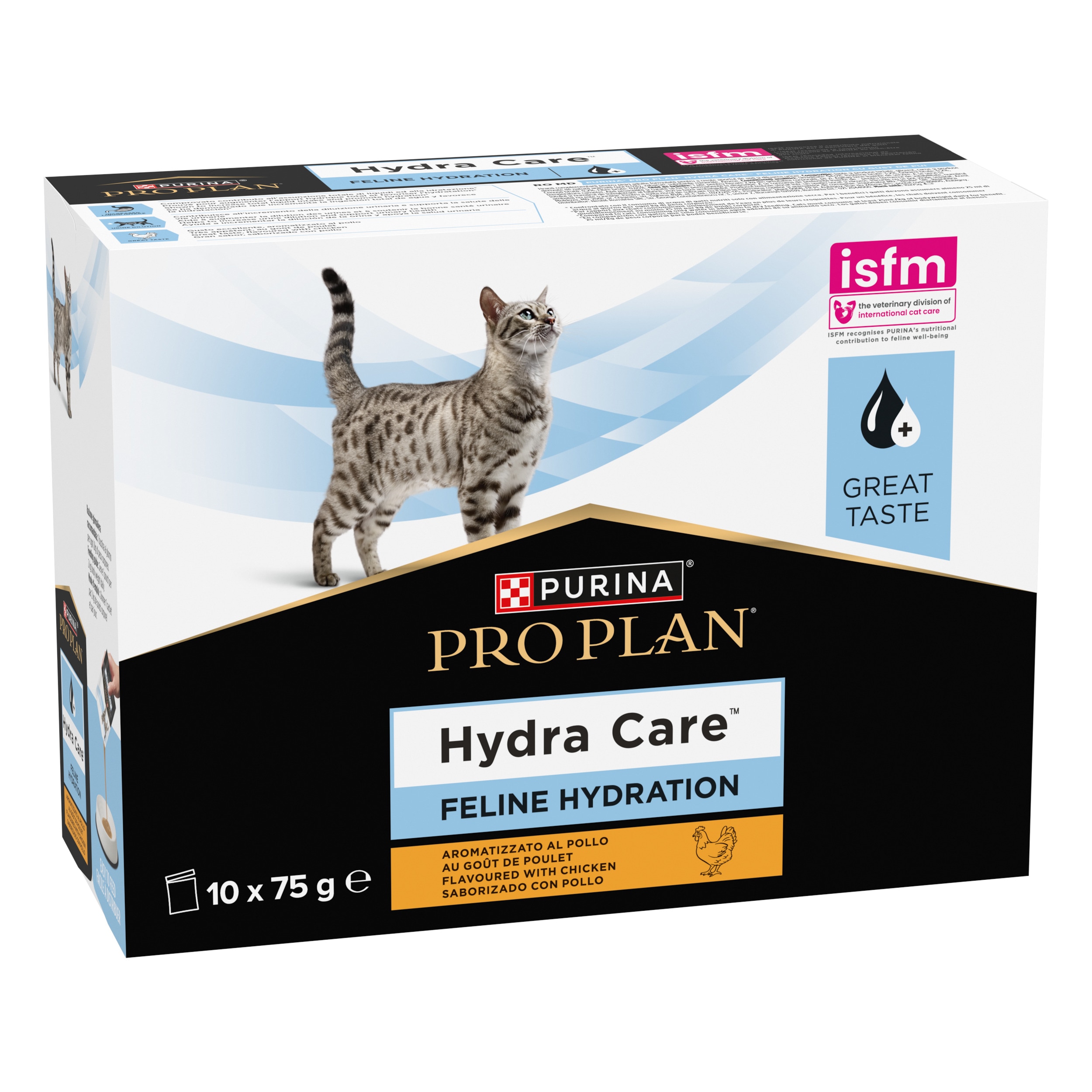Hydra Care, Ergänzungsfuttermittel für Katzen zur Unterstützung der Wasseraufnahme, 10 x 75g Hydracare Ergänzungsfuttermittel für Katzen