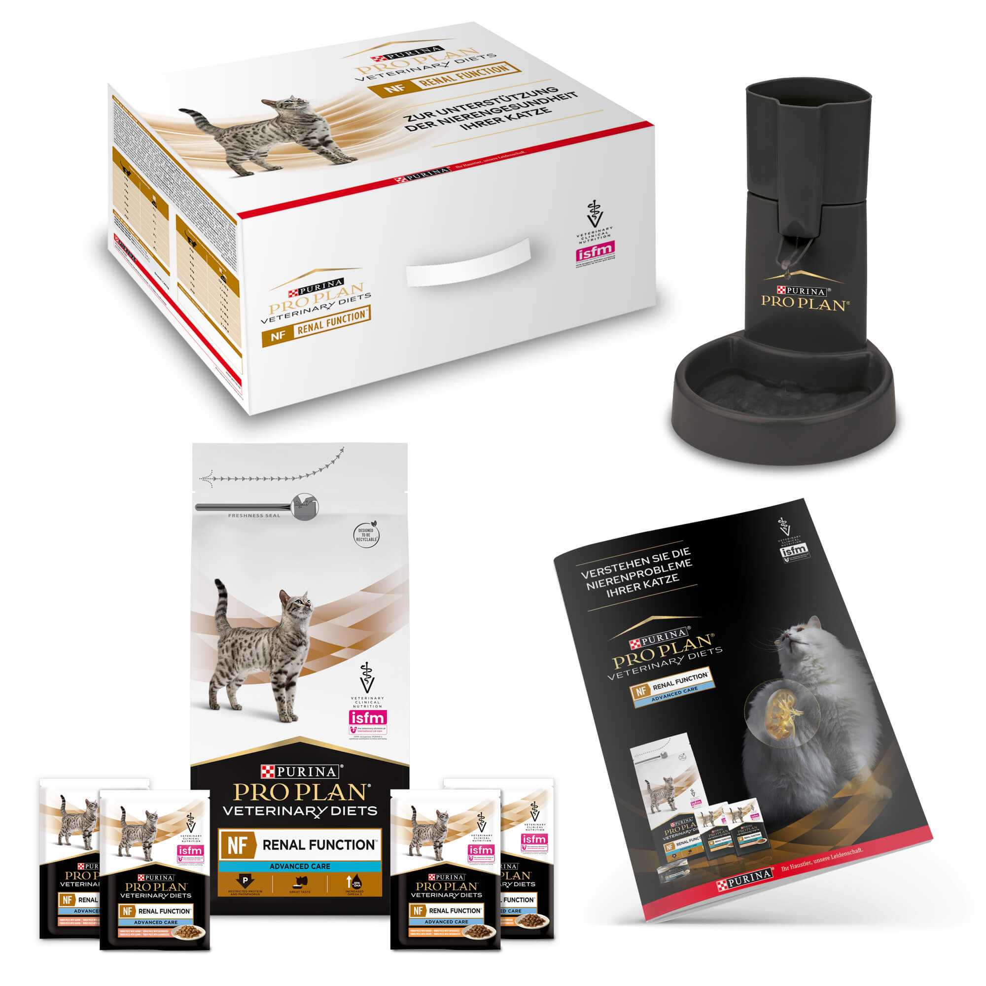 NF Renal Function Advanced Care Gesundheitspaket für Katzen zur Unterstützung der Nierengesundheit Werbung, Plakat, Werbung, Plakat