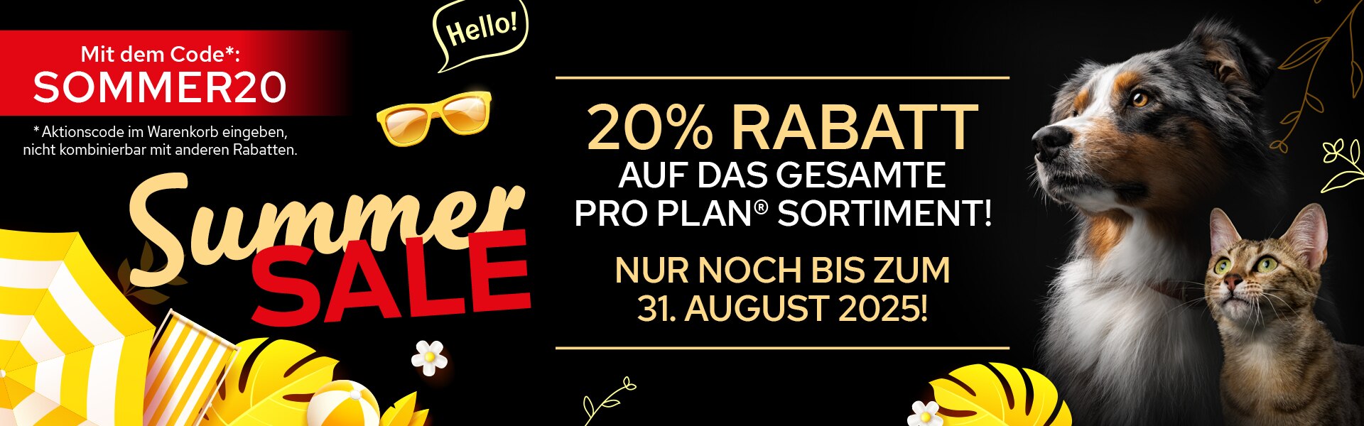 Werbung, Plakat, Hund, Katze, Volleyball (Ball)