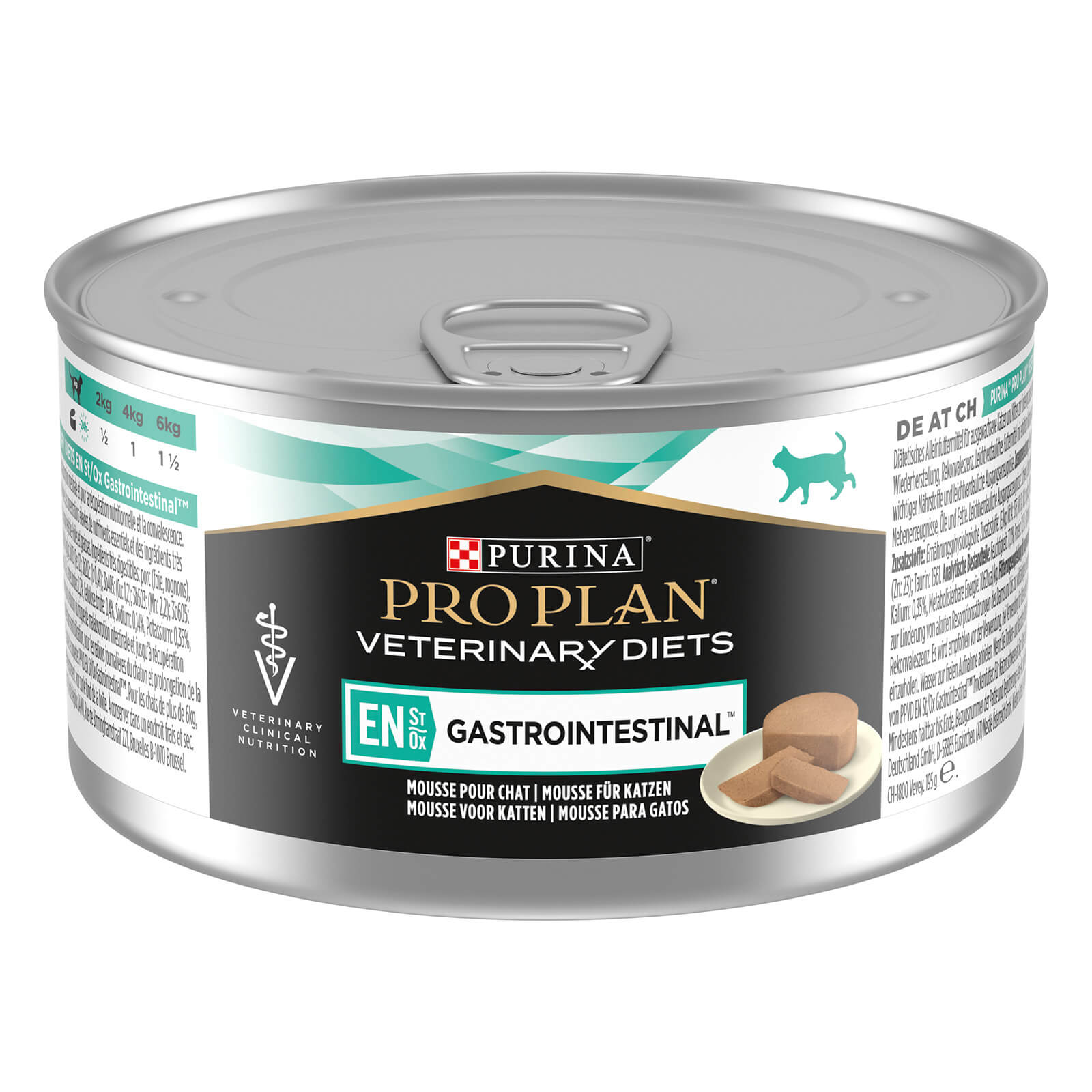 EN Gastrointestinal, Diätfuttermittel für Katzen zur Unterstützung des Magen-Darm-Traktes, Mousse 24 x 195g