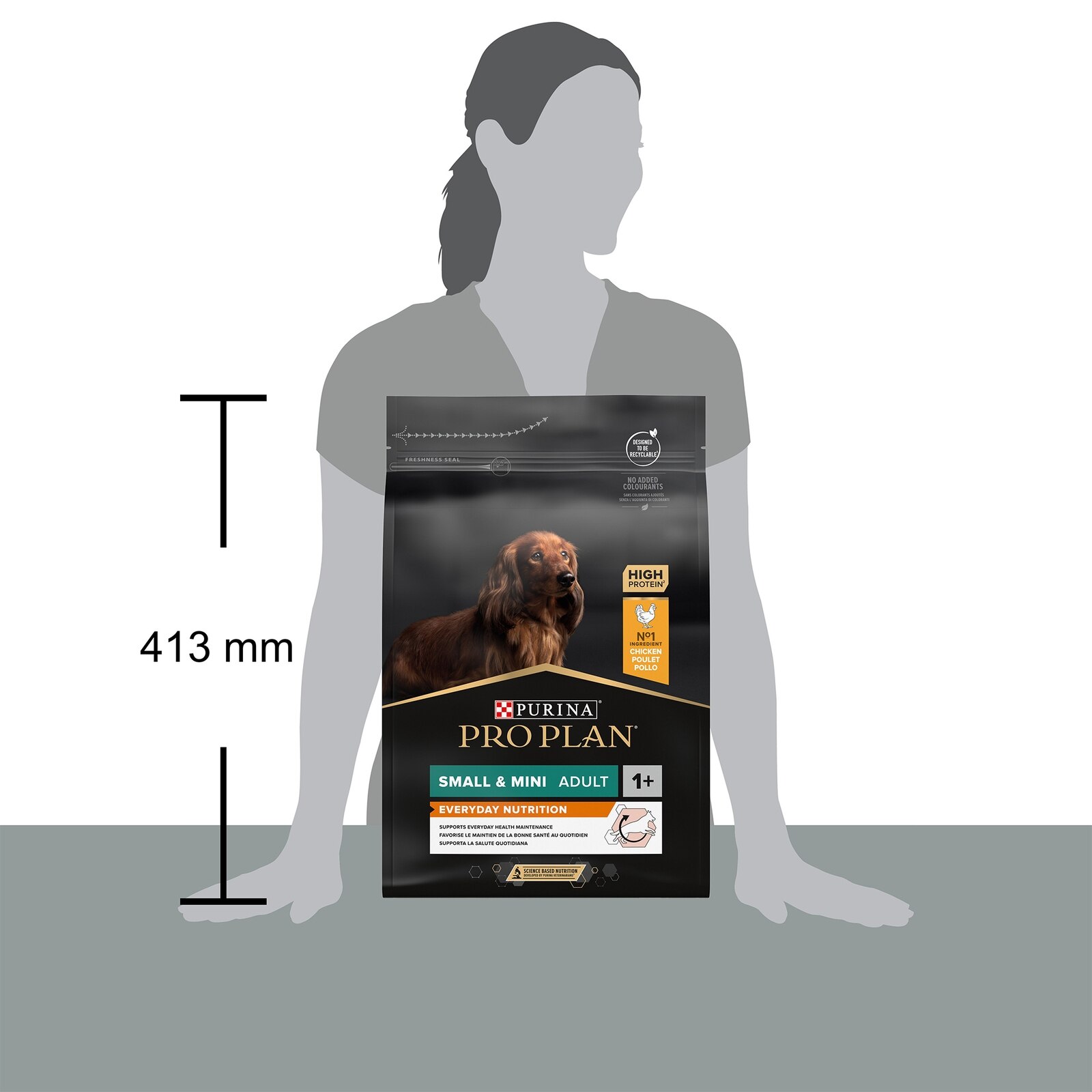 12183290-1075147317638750 Small & Mini Adult Alltägliches Trockenfutter (1+) Größenvergleich