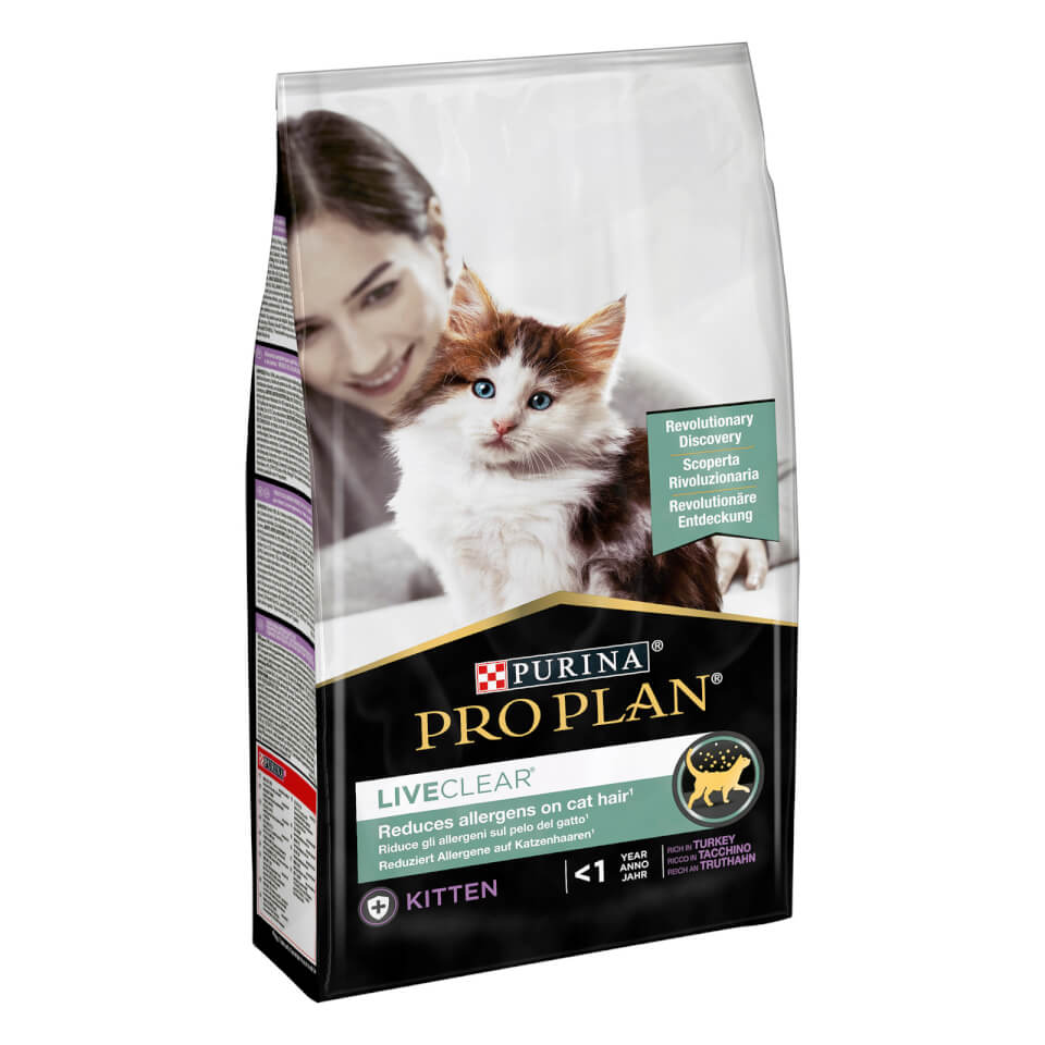 LIVECLEAR Kitten, Trockenfutter zur Reduzierung von Katzenallergenen, Truthahn 1,4kg Katzen Trockenfutter - Liveclear 1,4kg Kitten - Packung